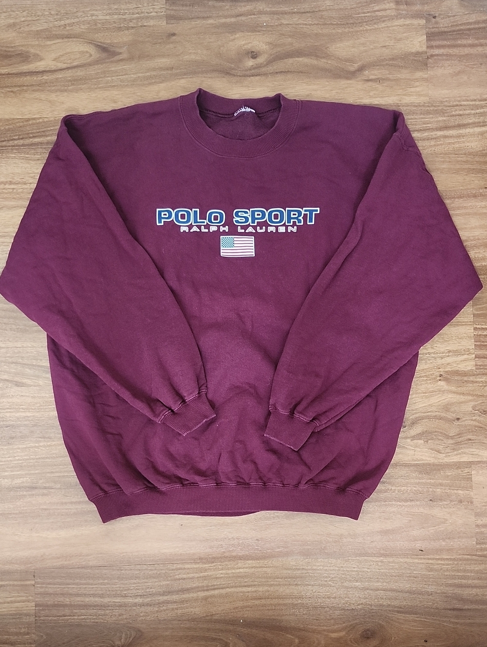Ralph Lauren Polo Sport Men's Burgundy Crewneck Sweatshirt No Tag